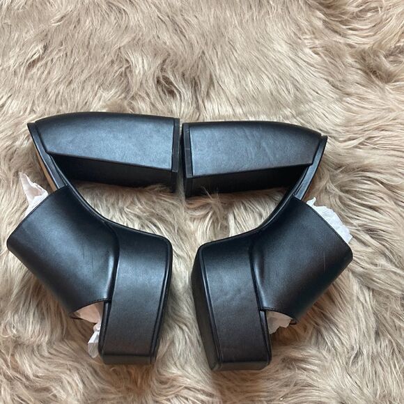 Dsevht Platform Sandals Slip On Open Square Toe Chunky Block High Heel Pump - Picture 5 of 15